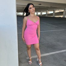 Load image into Gallery viewer, PINK LACE CAMI DRESS
